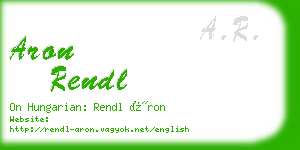 aron rendl business card